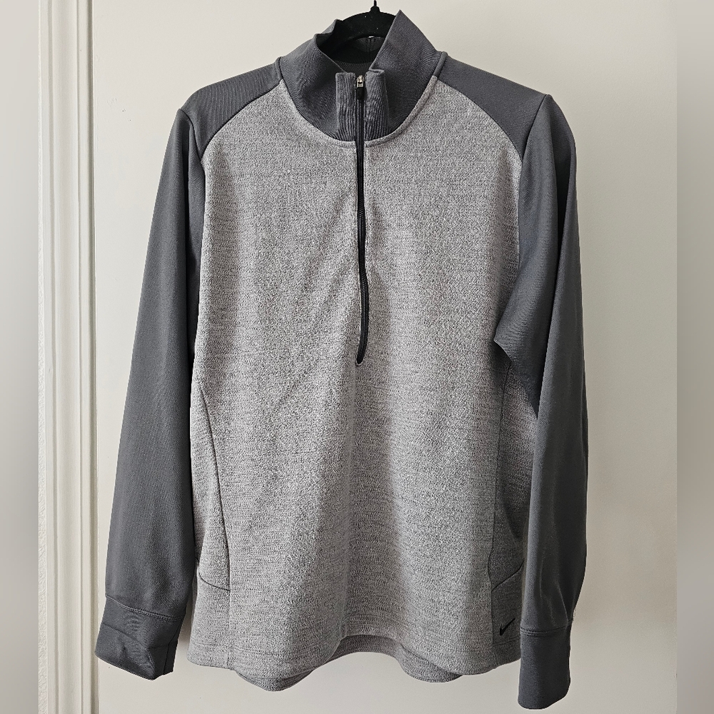 Nike Golf Dri-fit Long Sleeve 1/2 Zip Gray Mens XXL